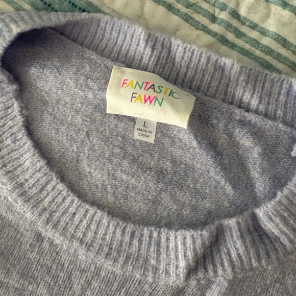 Fantastic Fawn Pastel Sweater with Sparkling Stars - Picture 4 of 9